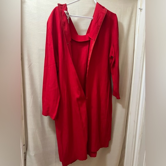 ⚪️ Mascara Elegant Red Women's Dress with Fun Detail and Gold Accents Size 14 - Picture 9 of 10